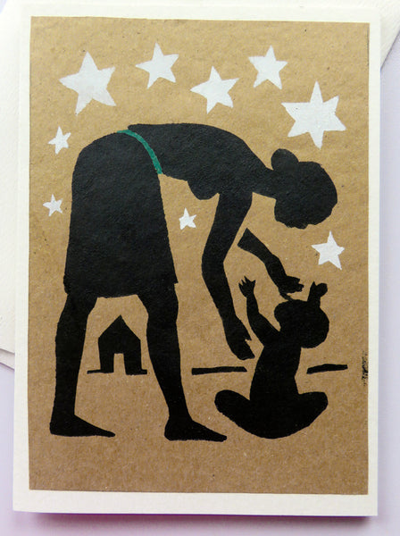 Handmade Card: Mother & Baby