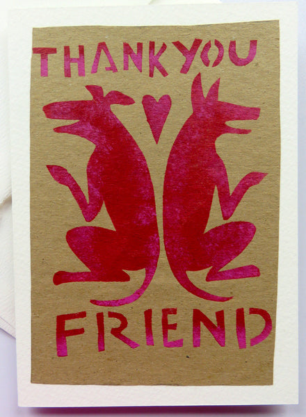 Handmade Card: Thank You Friend (Dogs)